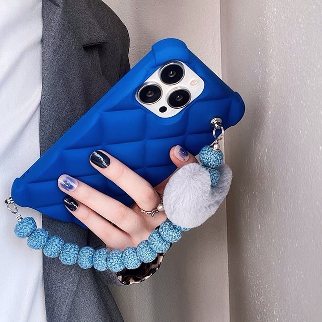 iPhoneケース iPhone13 iPhone12 キーリング ハート モコモコ ダイヤ かわいい 2104