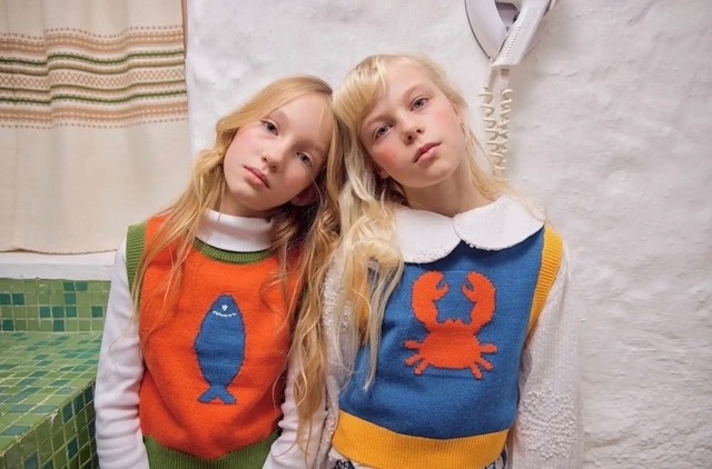 【FISH＆KIDS】CRAB KNITTED GILET