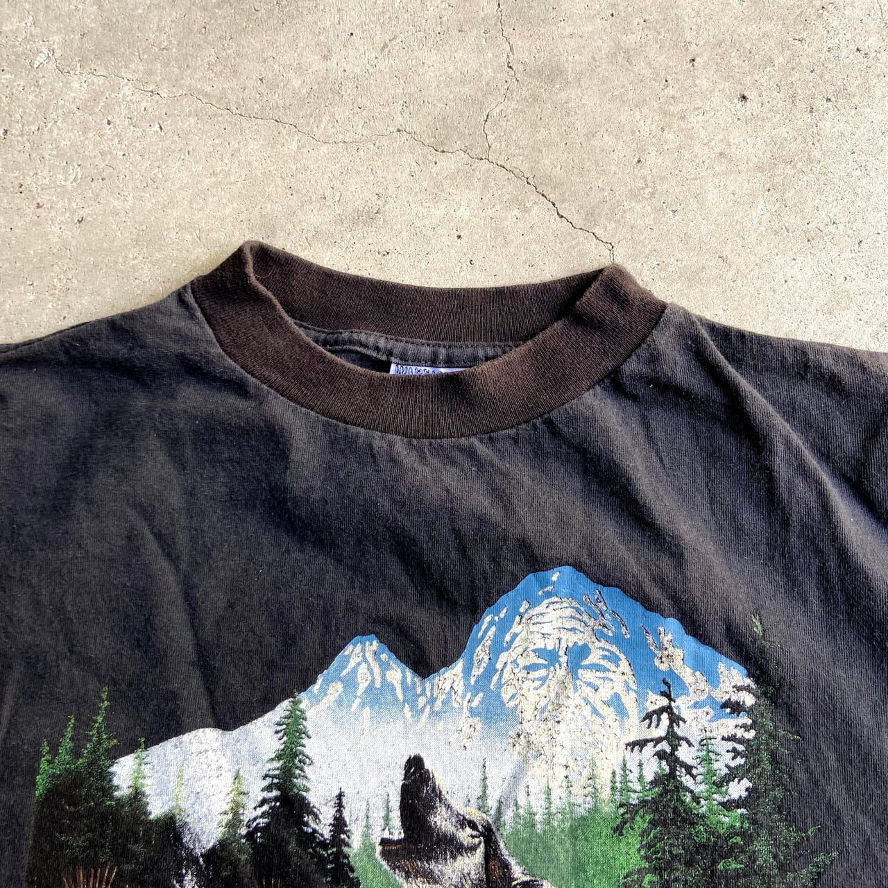 ビッグサイズ 90年代 オオカミ アニマルプリントTシャツ メンズ ビッグサイズ 90年代 オオカミ アニマルプリントTシャツ メンズ