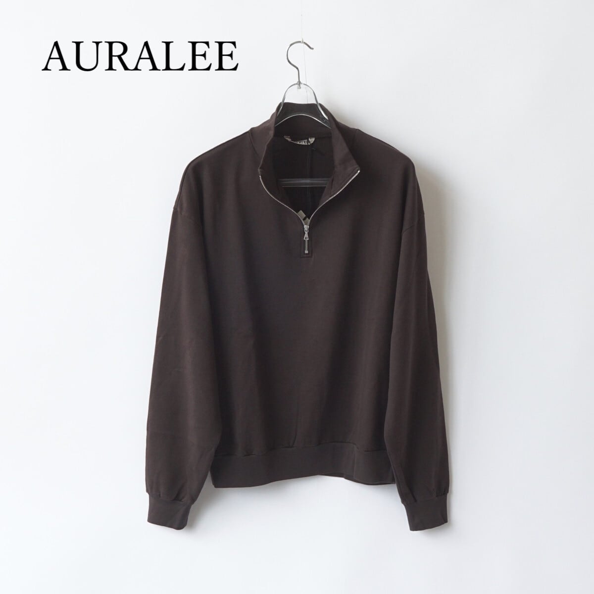 AURALEE/オーラリー・SUPER HIGH GAUGE HALF ZIP P/O | a flat shop AURALEE/オーラリー・SUPER HIGH GAUGE HALF ZIP P/O | a flat shop