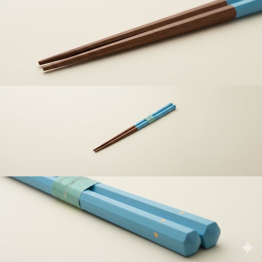 てん箸(男女兼用22.5cm) 八角 水色 | TSUNE;田中恒子の器 オンラインストア