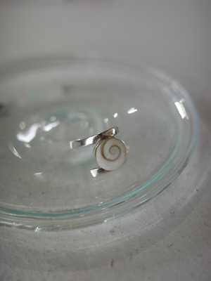 <vintage silver925>mexican fossil shell ring