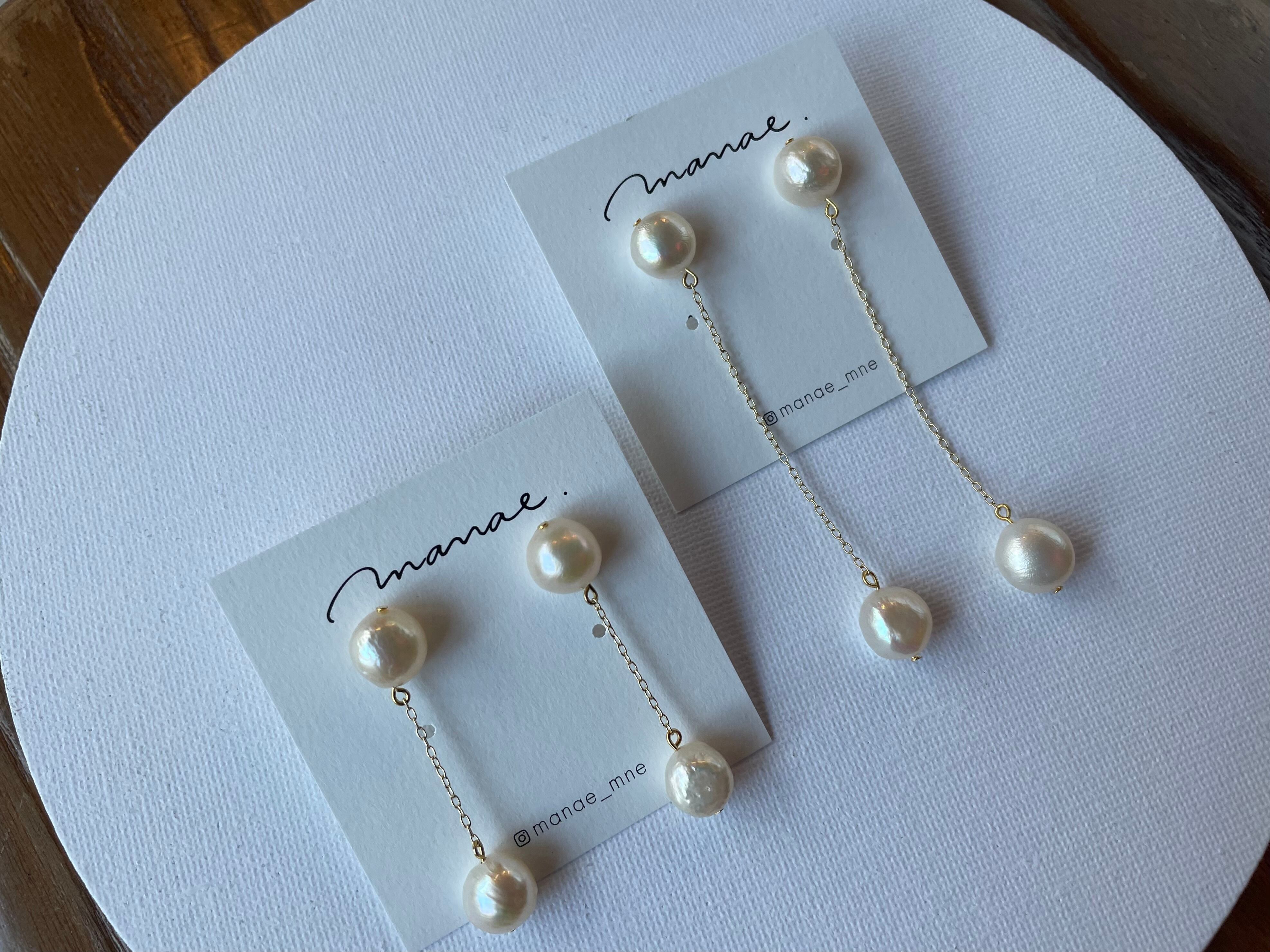 【 PURE 】elegant pearl pierce(long)