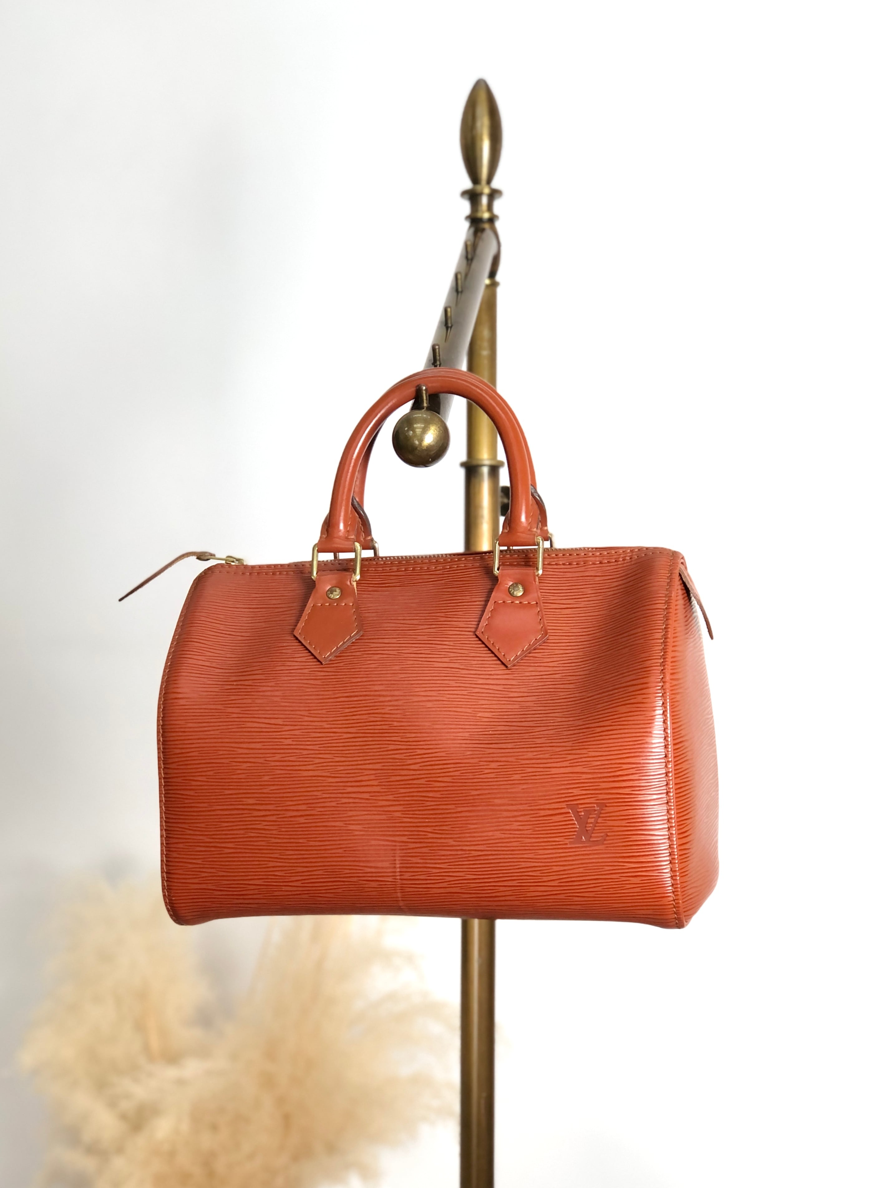 LOUIS VUITTON ルイヴィトン エピ ハンドバッグ ブラウン レザー