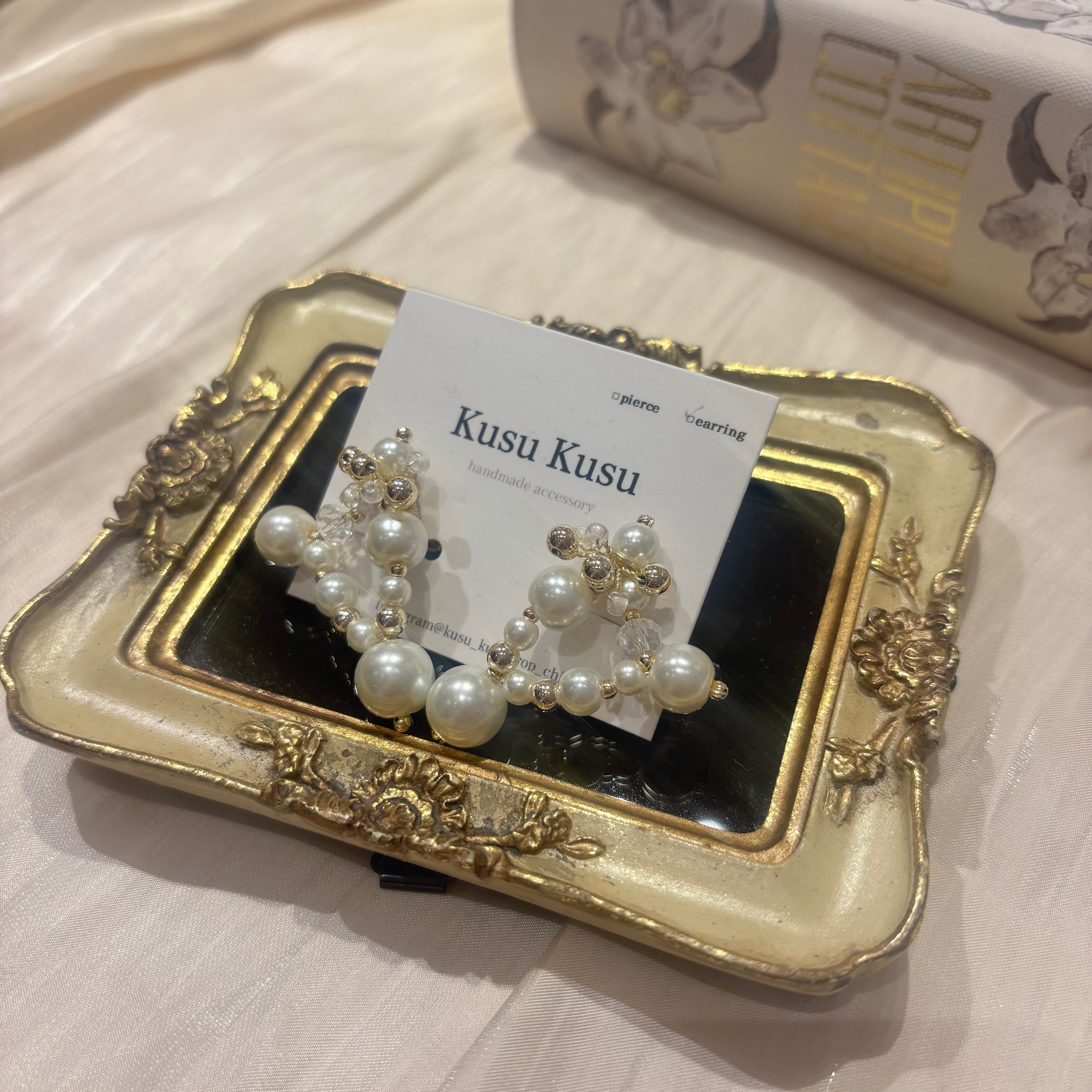 パールデザイン　イヤリング　(A43-29)1