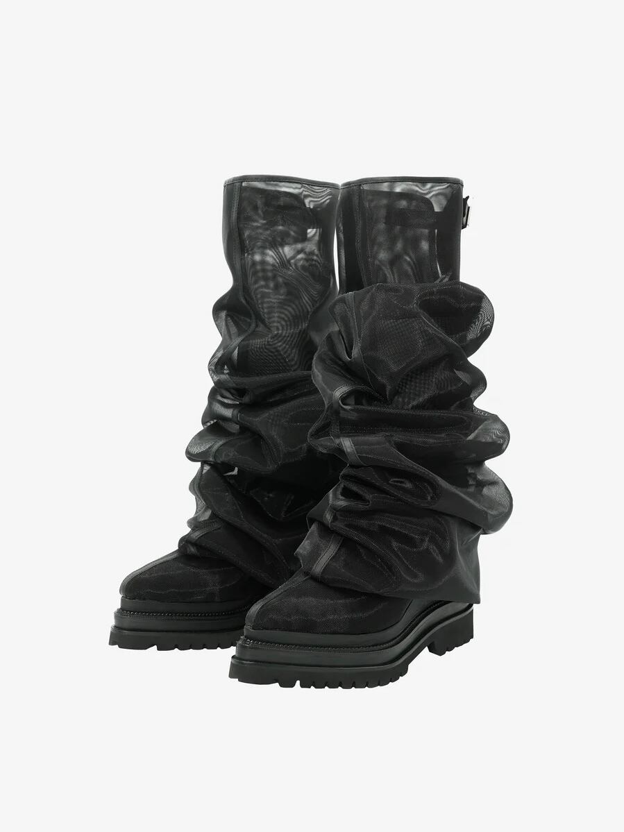 再入荷】POOLDE プールデ / ブーツ ウェッジソール / SHEER MELTED