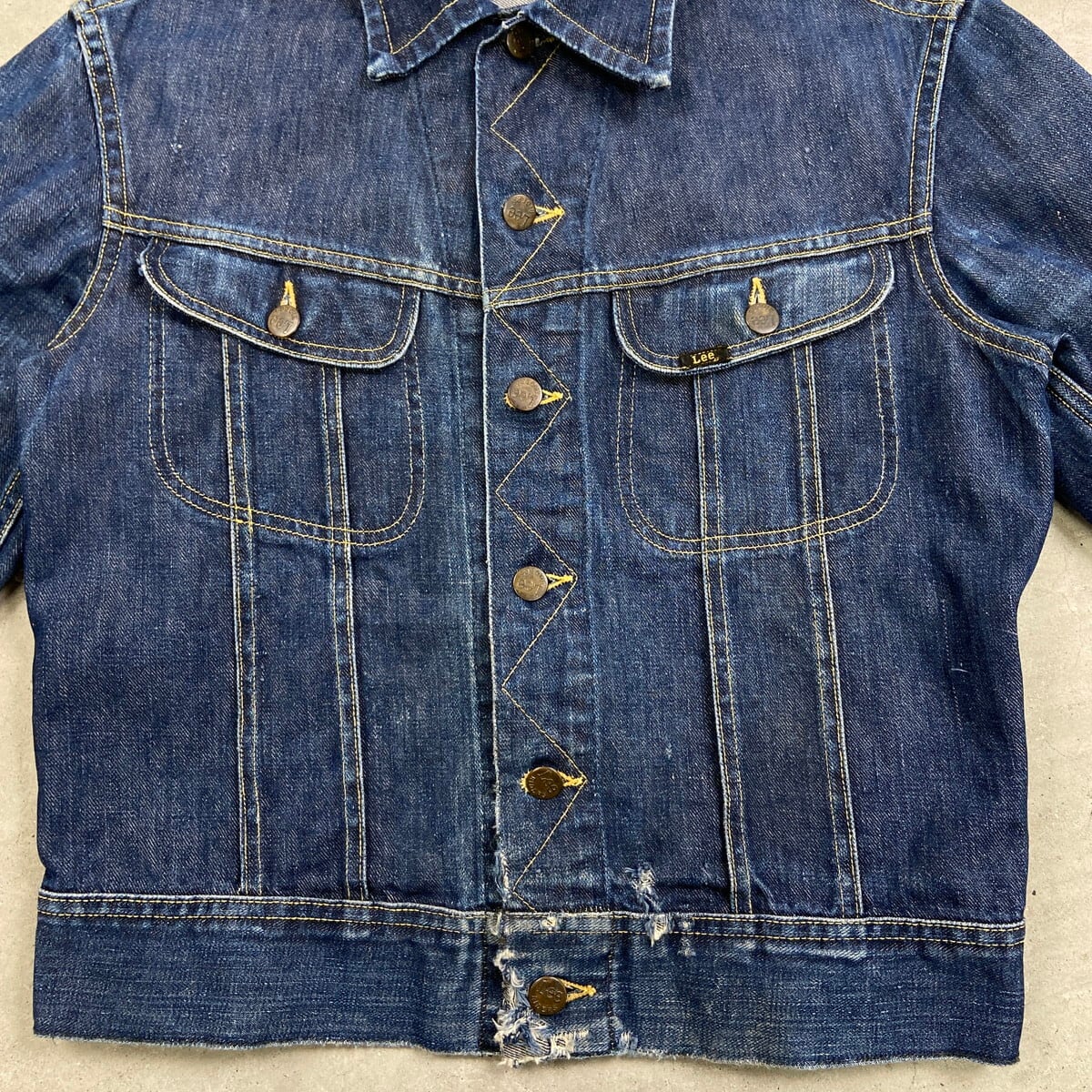 60年代 USA製 黒タグ Lee リー 101-j 濃紺 デニムジャケット メンズM
