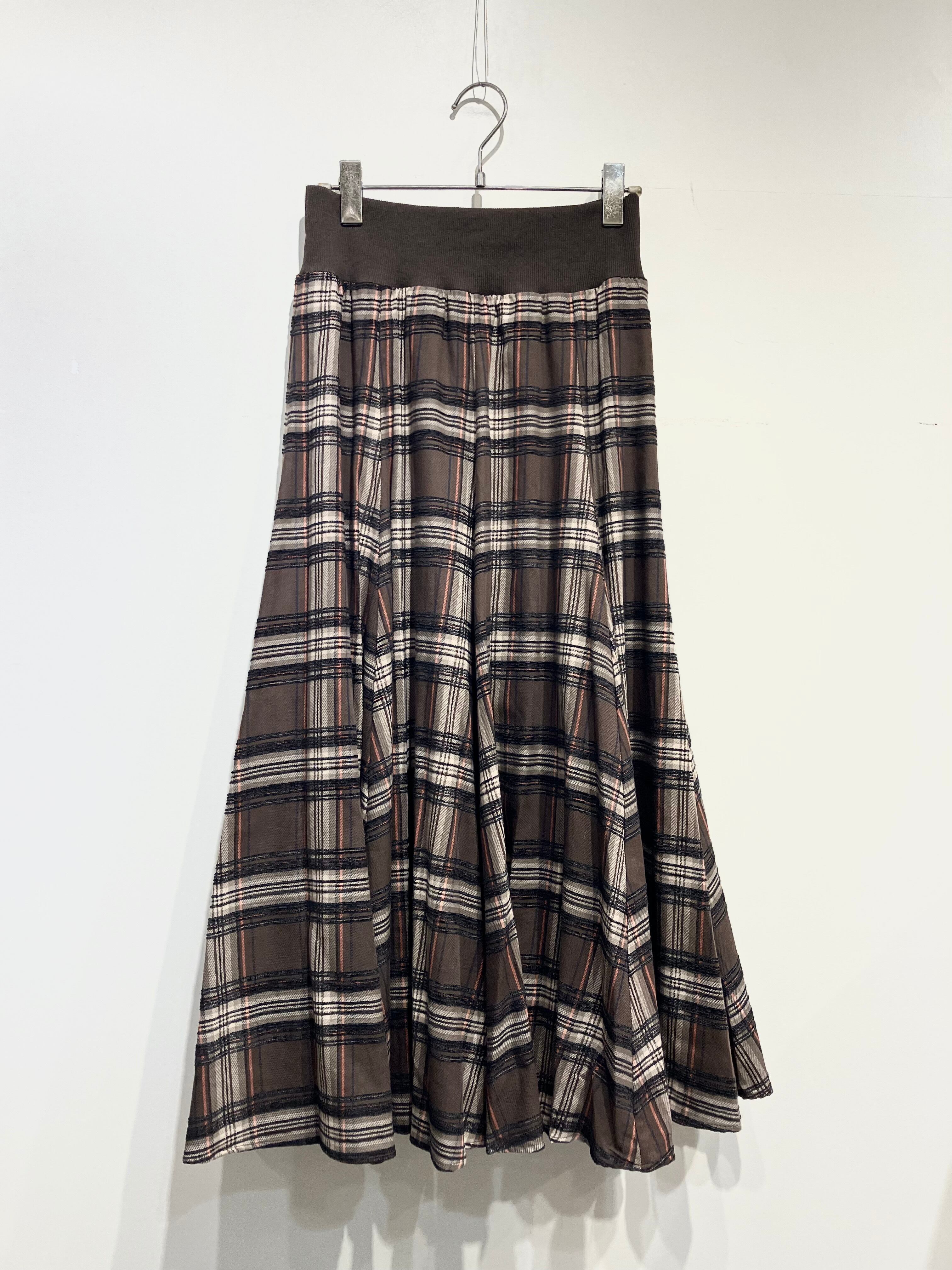 mink chair チェックフレアスカート