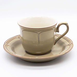 【在庫のみ】光洋陶器(Koyotoki) Koyo ラフィネ コーヒーカップ&ソーサー 170ml シナモンベージュ 日本製 15922052&15922055