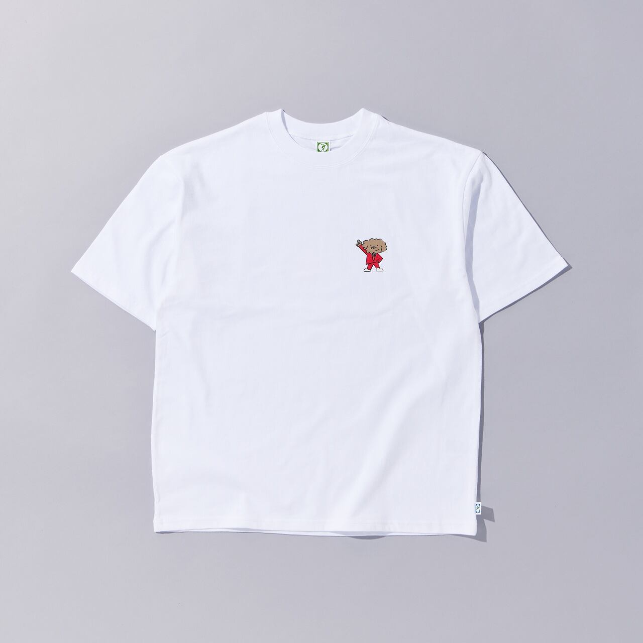 愛犬バレン×DiscusスタープリントTシャツ-WHITE- Mサイズ
