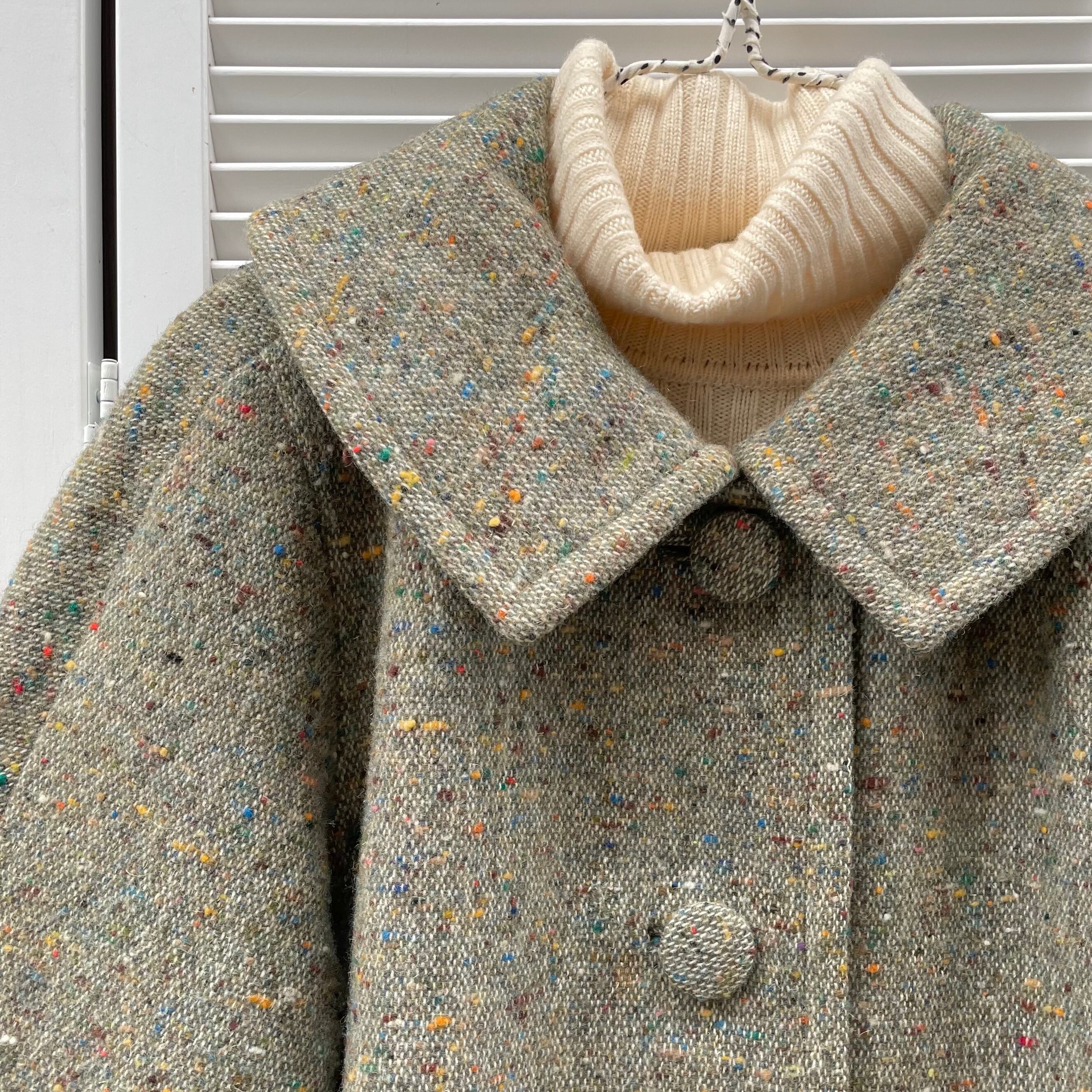 colorful nep vintage coat〈レトロ古着 カラフルネップヴィンテージコート アウター ビッグカラー 大襟〉 |  RiLOU〈リル〉 powered by BASE