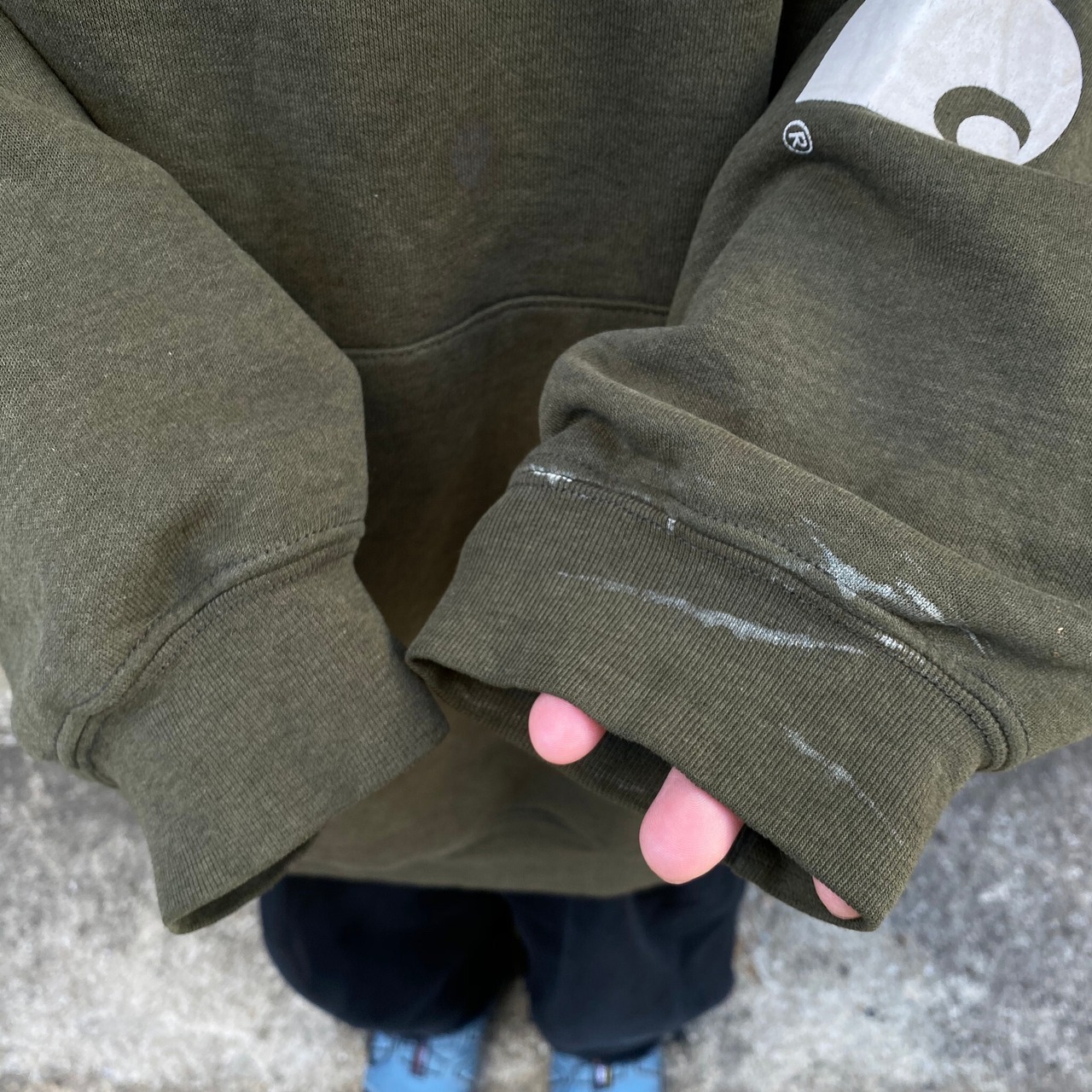ビッグサイズ Carhartt カーハート ワンポイントロゴ 袖プリント プル 