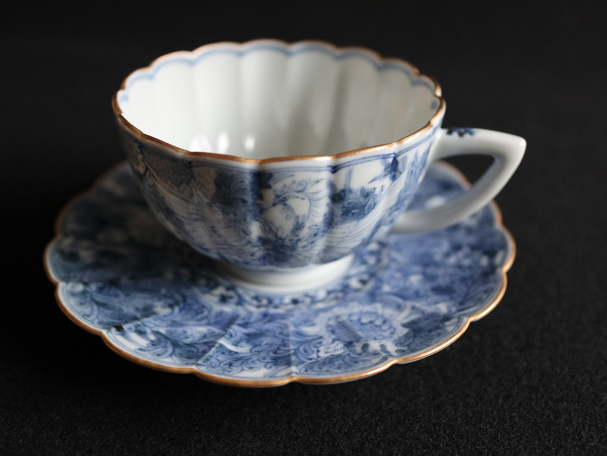 楽天市場】九谷焼 カップ＆ソーサー ぶどう文/山本長左（宮内庁御用窯