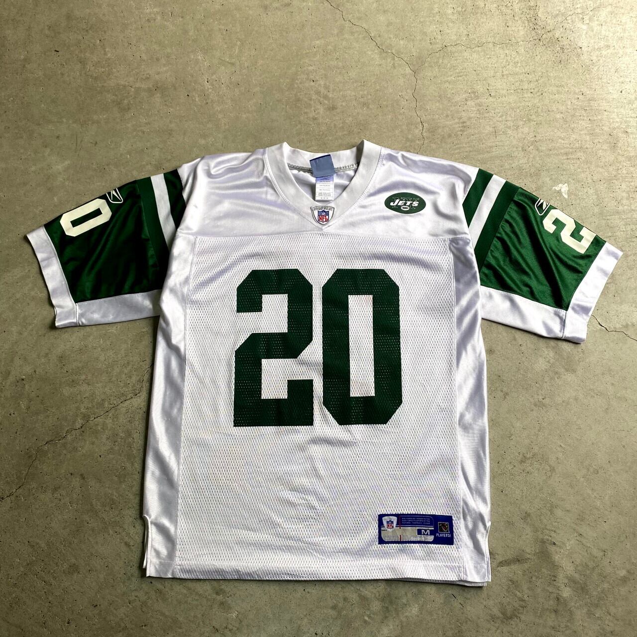 Reebok リーボック NFL ニューヨーク・ジェッツ トーマス・ジョーンズ フットボールシャツ メンズL相当 古着 NEW YORK JETS  レプリカユニフォーム アメフト メッシュ グリーン 緑色 【ゲームシャツ】【SA2107】 | cave 古着屋【公式】古着通販サイト