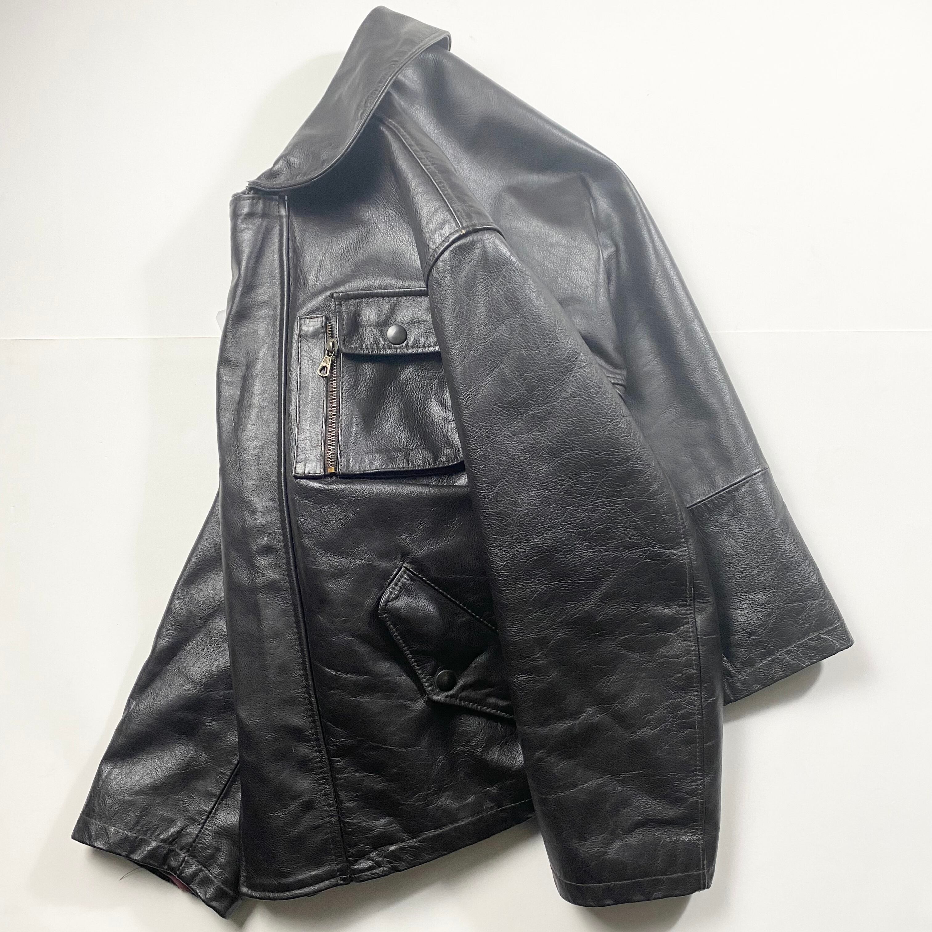 vintage leather fireman jacket | NOIR ONLINE