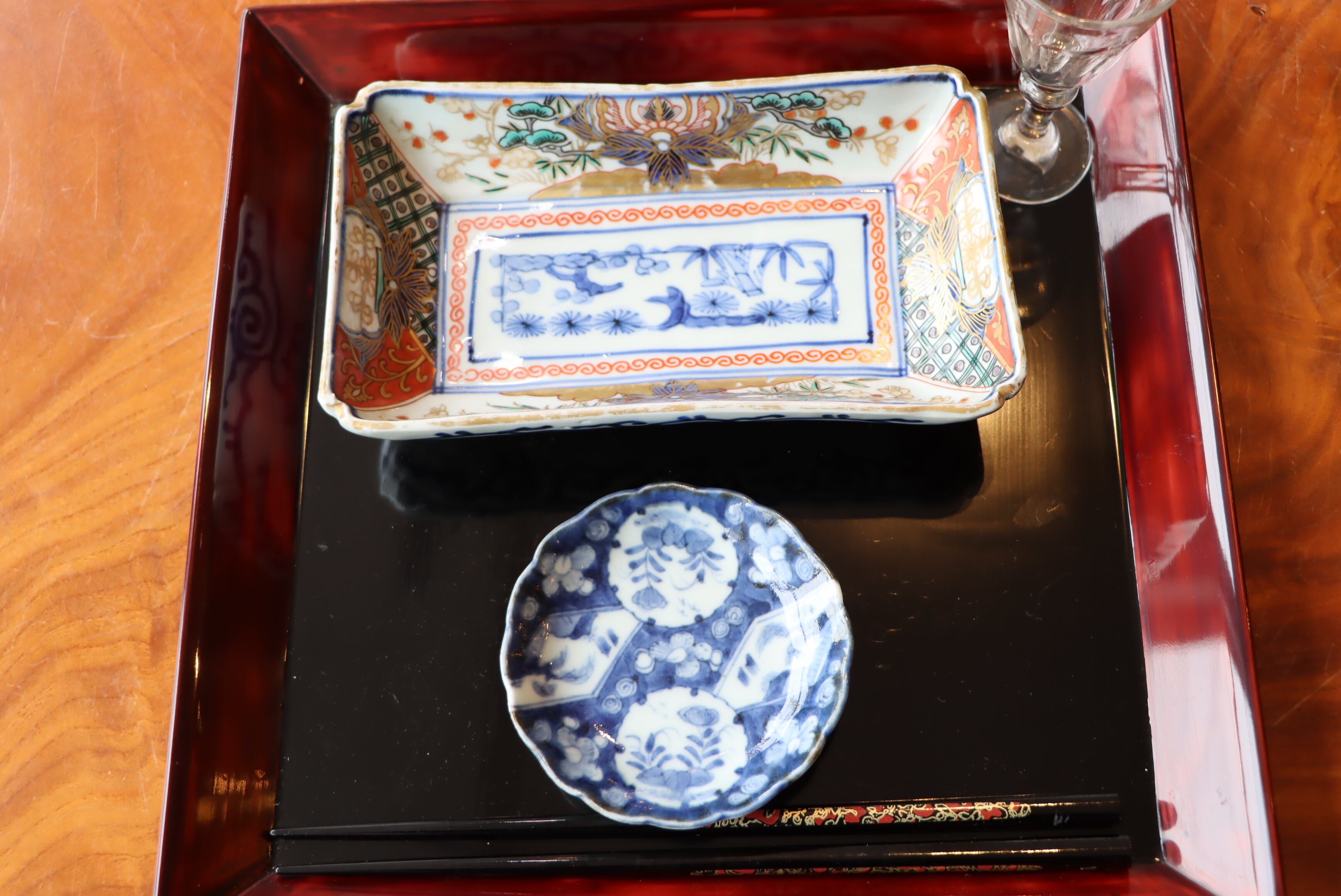古伊万里 染付 雪輪文 豆皿/Old Imari small plate | (有)新原美術