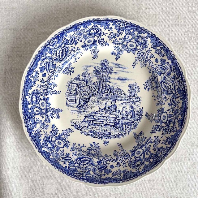 ディナープレート　KGリュネヴィル　田園風景　トワルドジュイ　飾り皿　 12tweg5