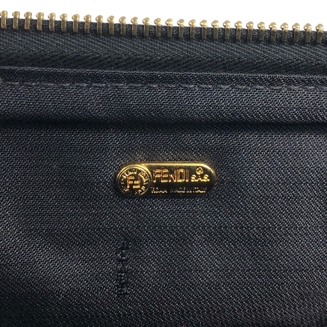 FENDI フェンディ ぺカン ハンドバッグ ブラウン FF PVCレザー ミニボストン vintage ヴィンテージ オールド bcu358