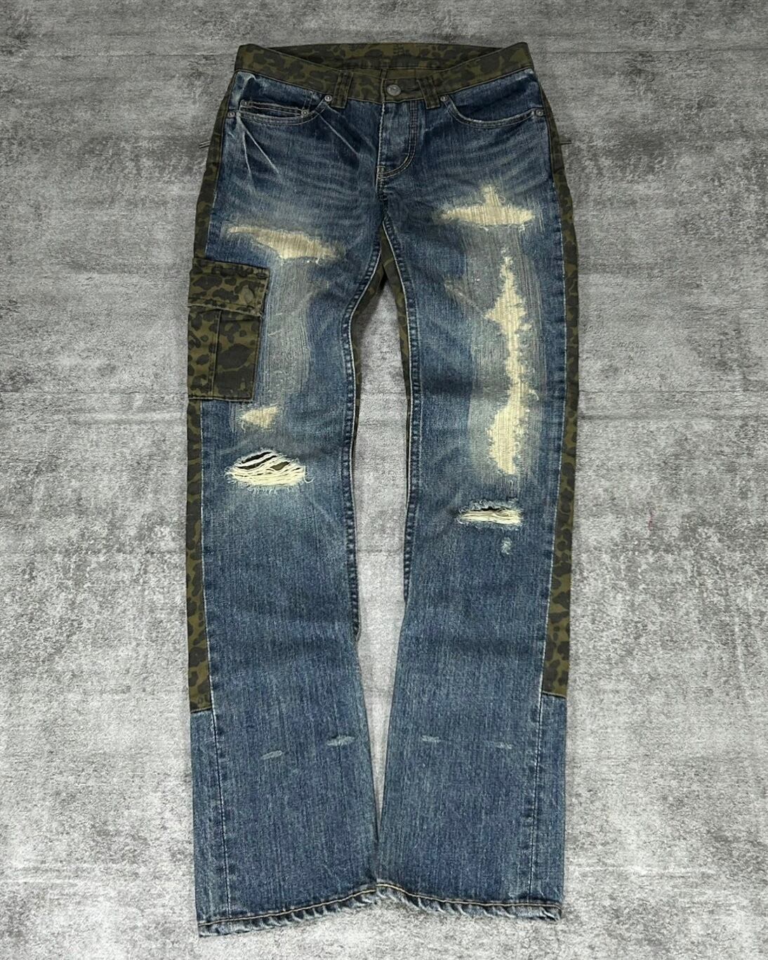 00's HYSTERIC GLAMOUR - switched damage jeans