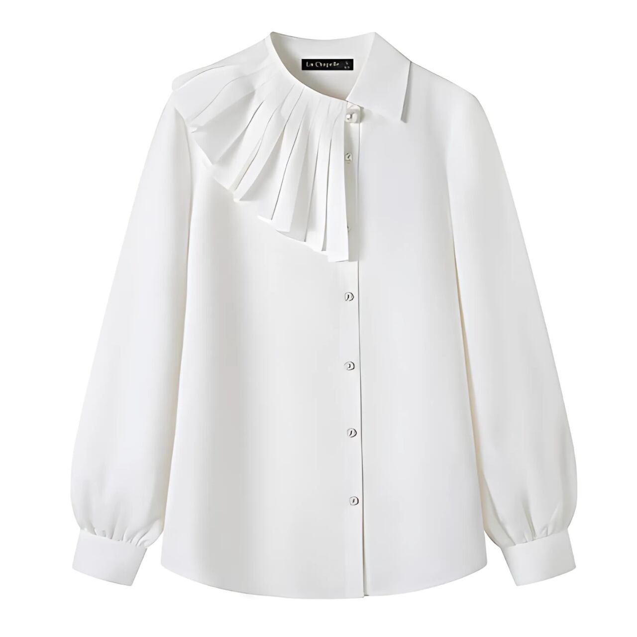 Pleated Detail Balloon Sleeve Shirt F0062