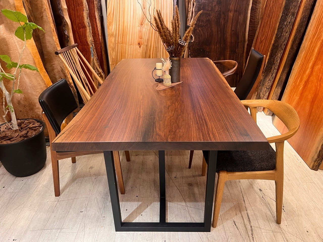 BILCOAST ウォールナットテーブル ウォールナット_1800×990-1030-1060×50_柏店_テーブル天板/一枚板