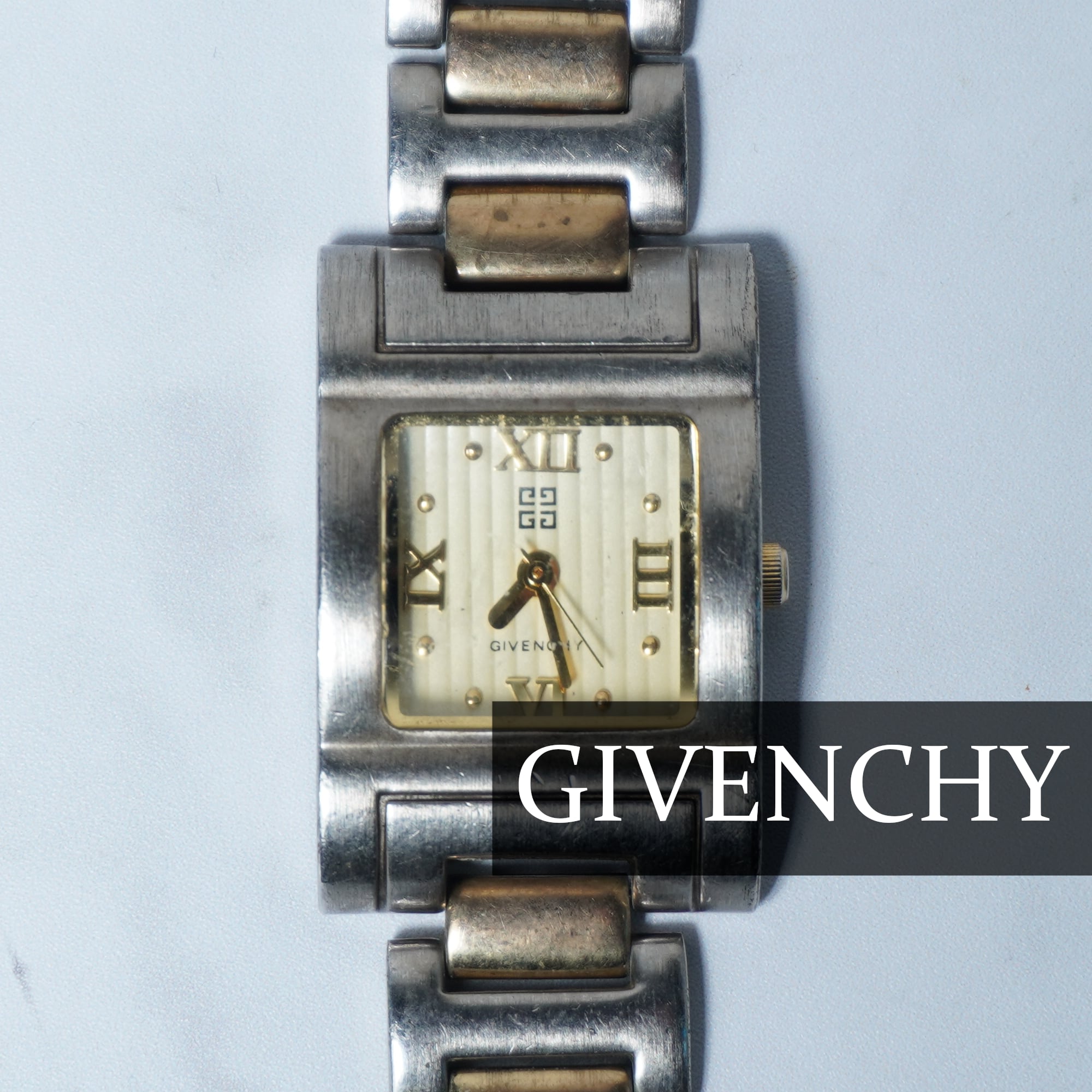 GIVENCHY PARIS ジバンシィ クォーツ スクエア レクタングル 腕時計 