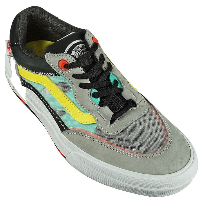 VANS WAYVEE GRY/YEL バンズ スケート スニーカー ウェイビー メッシュ スケボー スケートボード スケシュー SK8 靴 メンズ  レディース