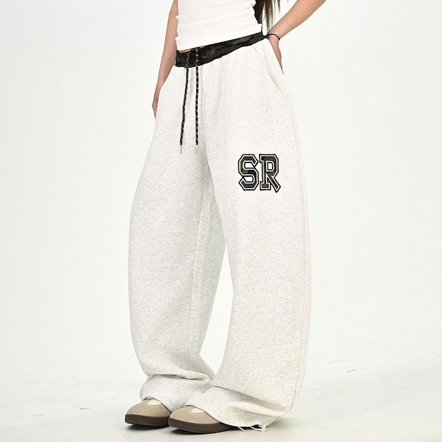 カレッジSRロゴワイドスウェットパンツ 2col R01073