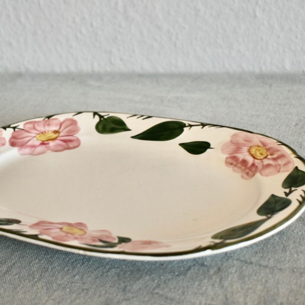 VB2008-G15】Villeroy & Boch オーバルプレート 廃盤品 ワイルドローズ