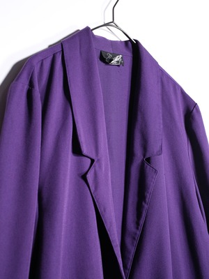 purple color drapery oversize easy tailored jacket