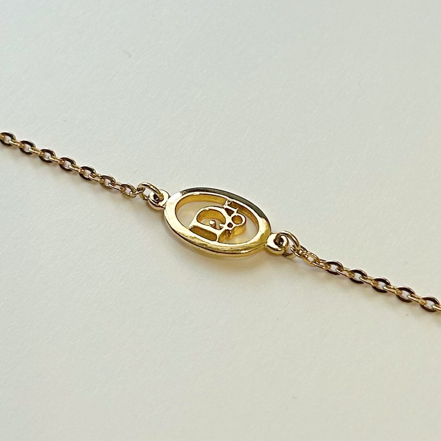 B6025】Christian Dior logo cut out bracelet/クリスチャンディオール 