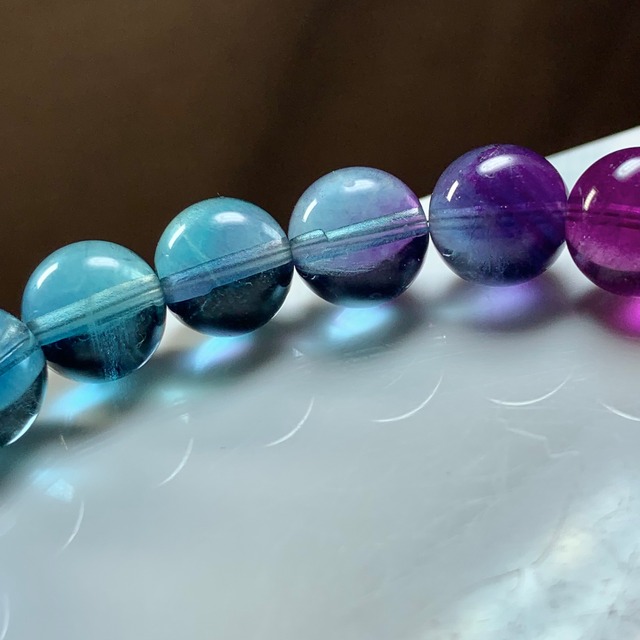 ー極ー・美グラデーション風 フローライト ブレスレット