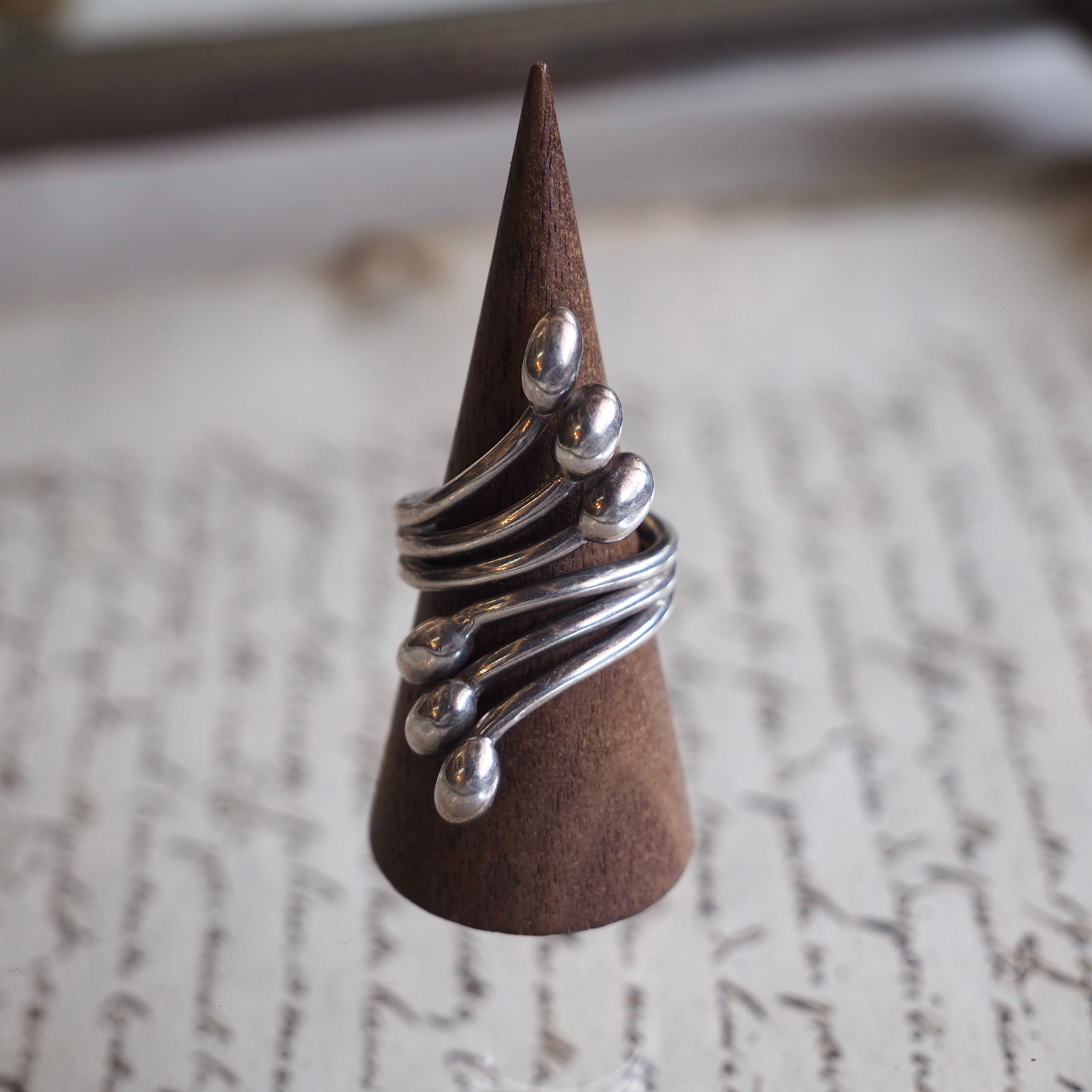 Mexico design ring silver925 vintage Mexican jewelry メキシカンジュエリー シルバーリング 14号