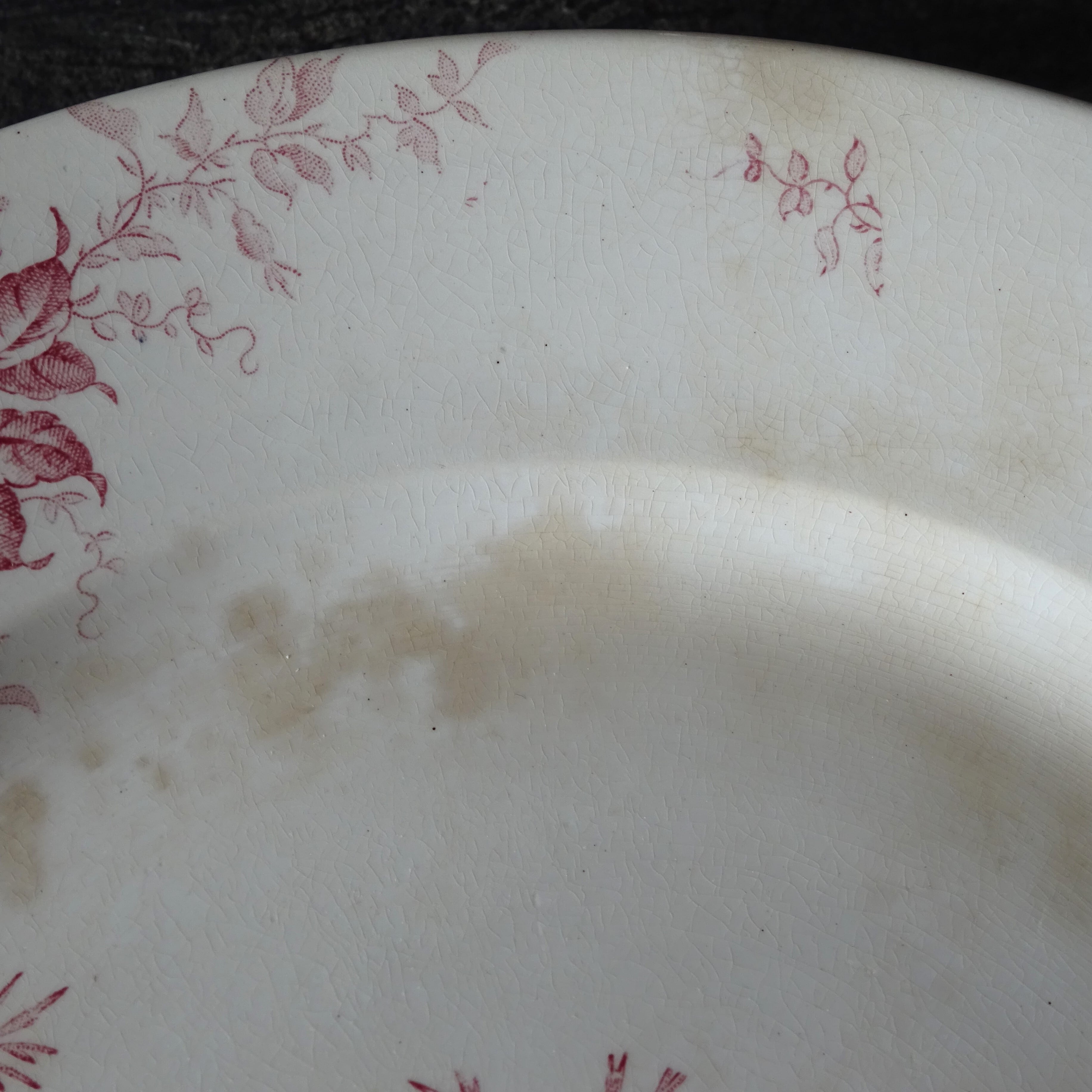 T.F. Badonviller  modèle《ROSES》Assiette à pied