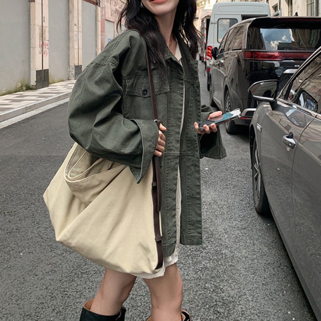 patch pocket denim jacket　J00189