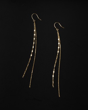 【片側販売】チェーンピアス-長さ4種／K18YG