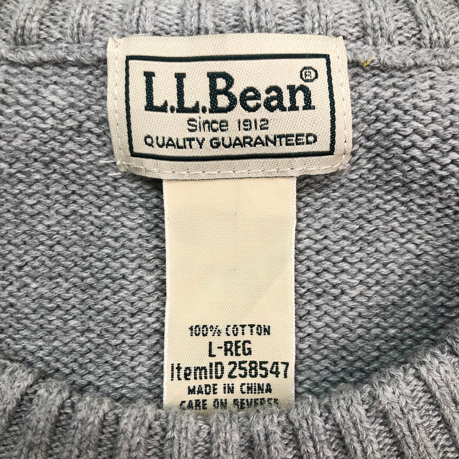L.L.Bean エルエルビーン 3Dセーター アウトドア 無地 クルーネック グレー (メンズ XXL)   O2141