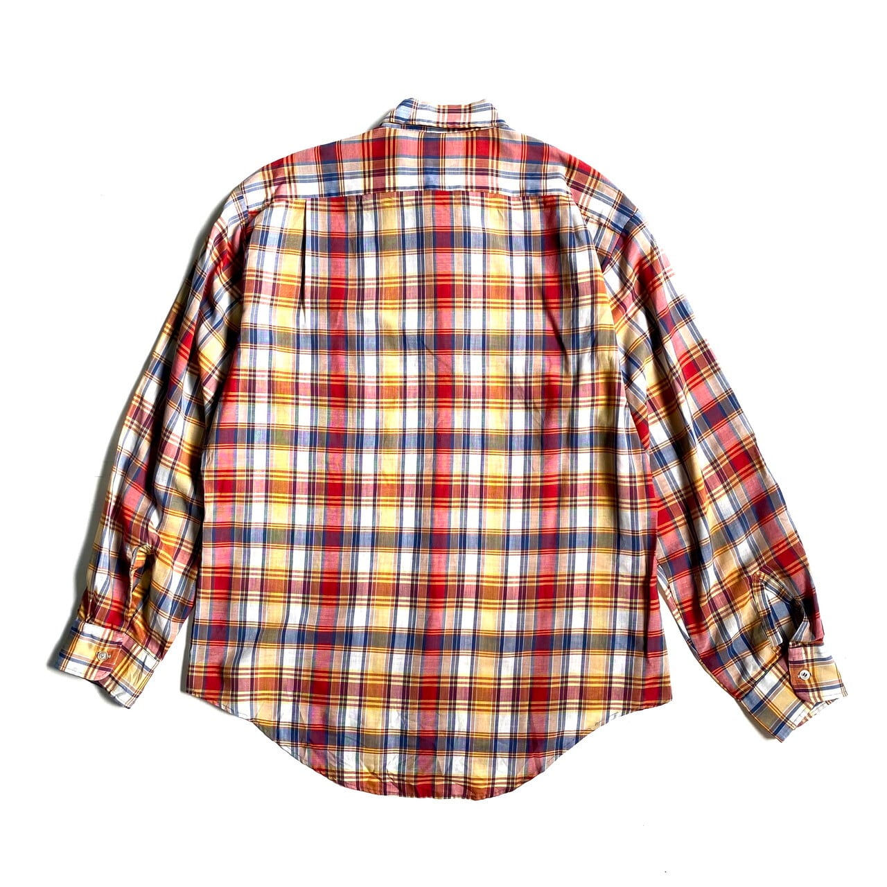 60年代 日本製 WEDGEFIELD 長袖 チェックシャツ メンズM 古着 60s
