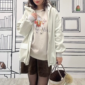 ディニテコリエ　裏起毛パーカーブルゾン