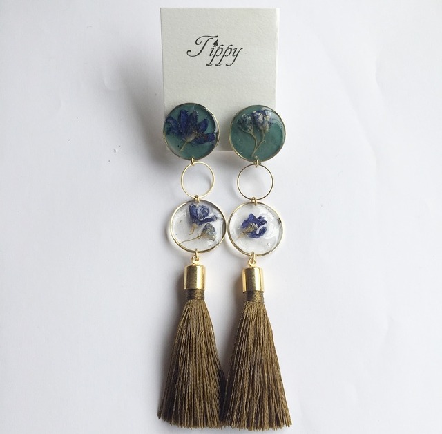 petal tassel earring （gold）