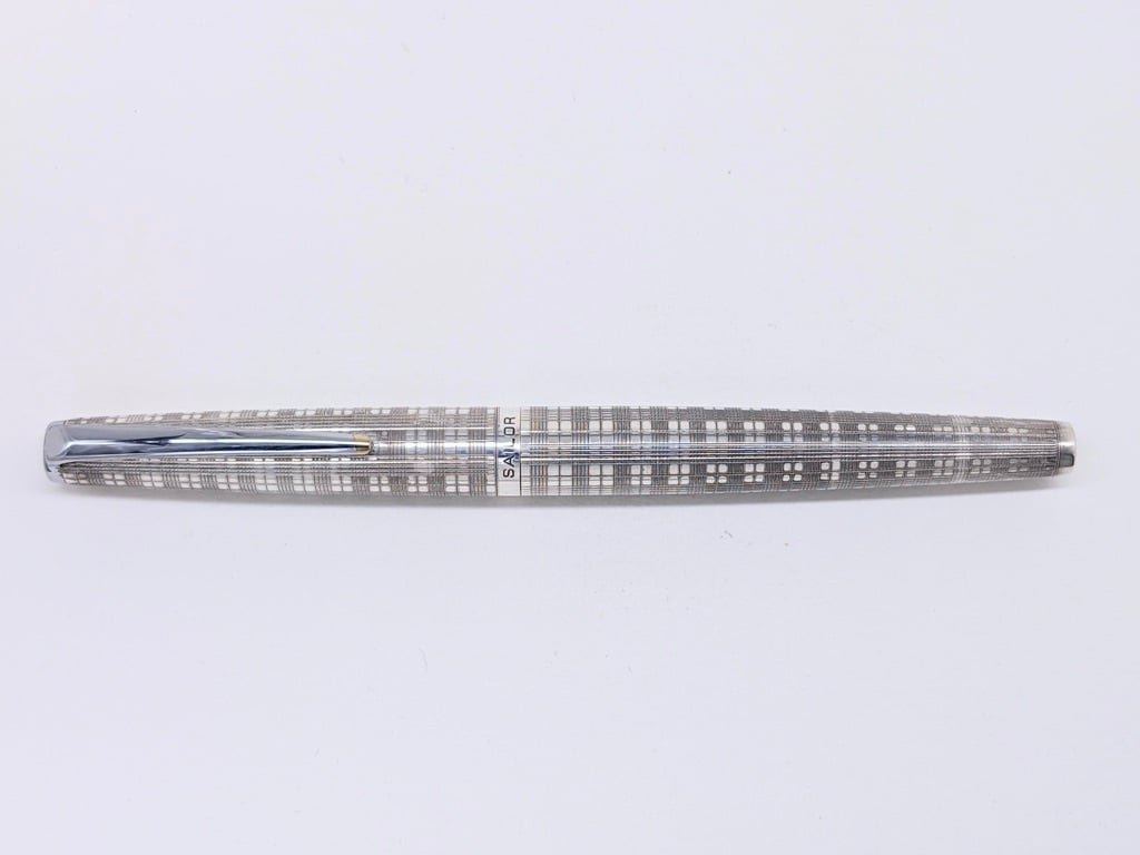 レトロ セーラー万年筆 SILVER 18K WG SAILOR セーラー万年筆 レトロ万年筆 ペン先K18WG 枠シルバー