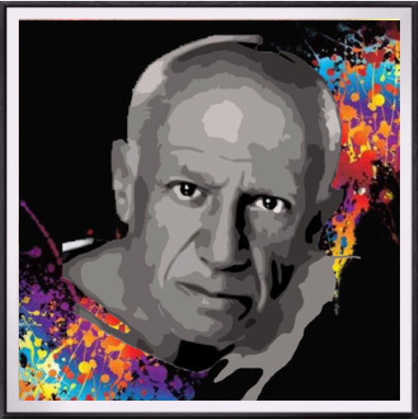 パブロ・ピカソ PICASSO、豪華大判 限定額装用シート、版上サイン入り