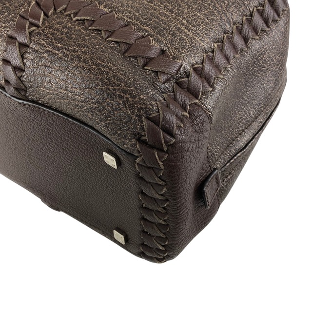 LOEWE ロエベ アマソナ28 ハンドバッグ ブラウン アナグラム レザー ボストンバッグ vintage ヴィンテージ オールド hyvv3u
