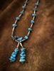 70's Vintage Navajo Turquoise Necklace / King Man Turquoise