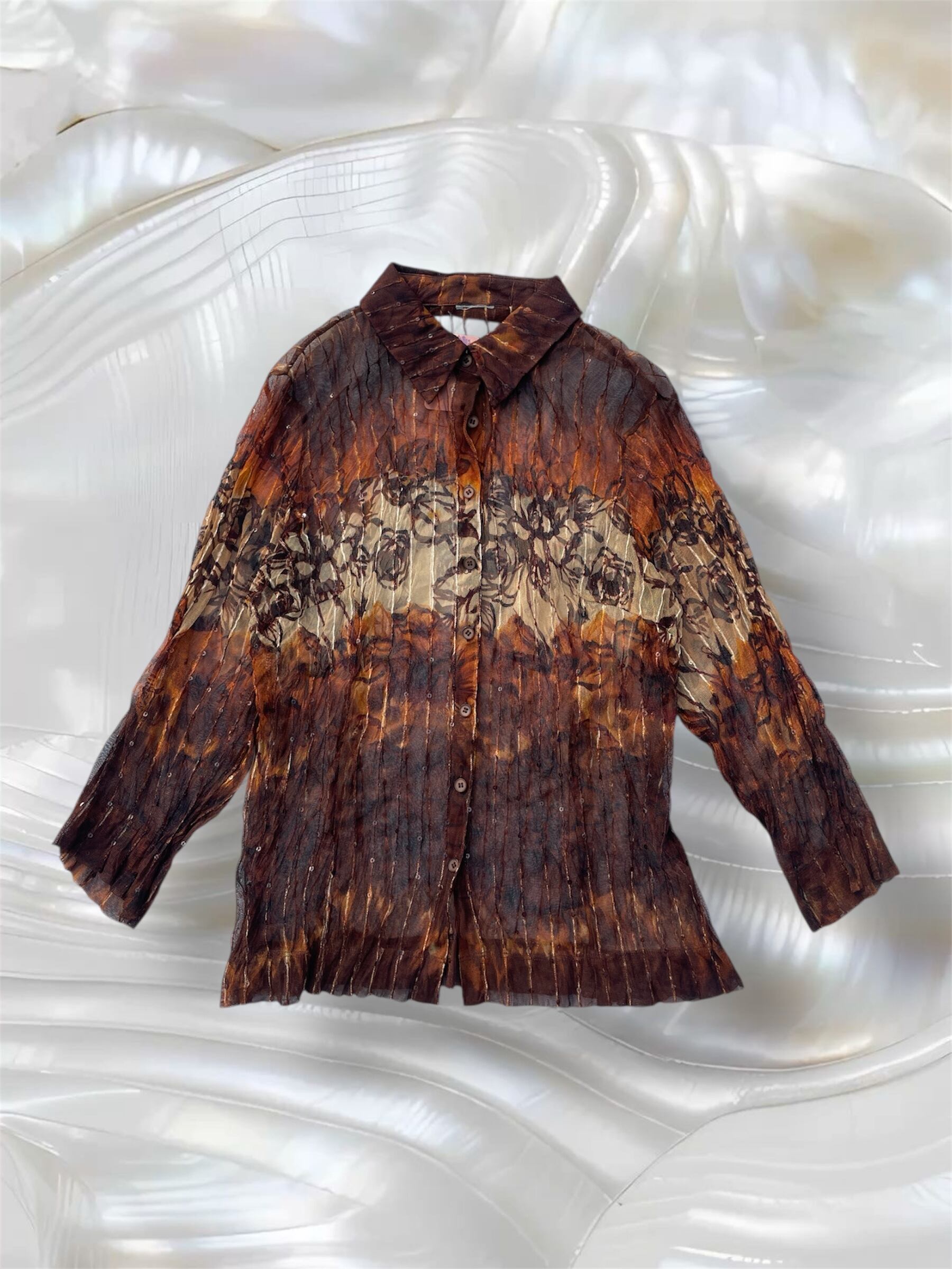 00s VTG glow sheer shirt
