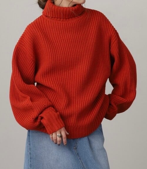 ウールタートルニット