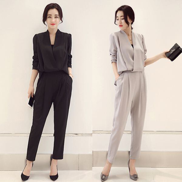 セットアップ スーツ レディース 2点セット 長袖 クール ストレートパンツ モダン ラグジュアリー ロング丈 袖あり 長袖 Vネック 襟付き ストレート ツーピース かわいい 大人可愛い きれいめ シンプル カジュアル 大人 上品 おしゃれ かっこいい 大人可愛い 大人女子 送料無料 モダン フォーマル 無地 春 秋 20代 30代 レディース 女性用 ビジネス OL 通勤 学生 通学 お出かけ 休日 着回し 普段使い 韓国系 コーデ スタイル S M L XL ベージュ ブラック ネイビー