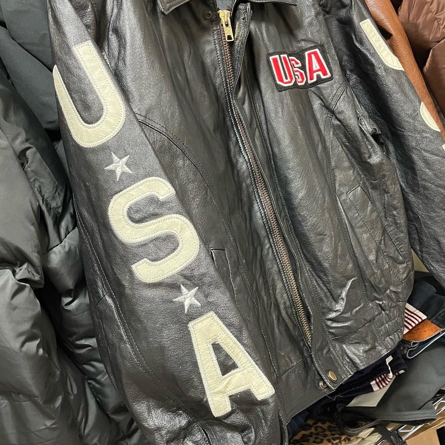 VINTAGE レザージャケット シングルライダース ブラック USA VINTAGE レザージャケット シングルライダース ブラック USA