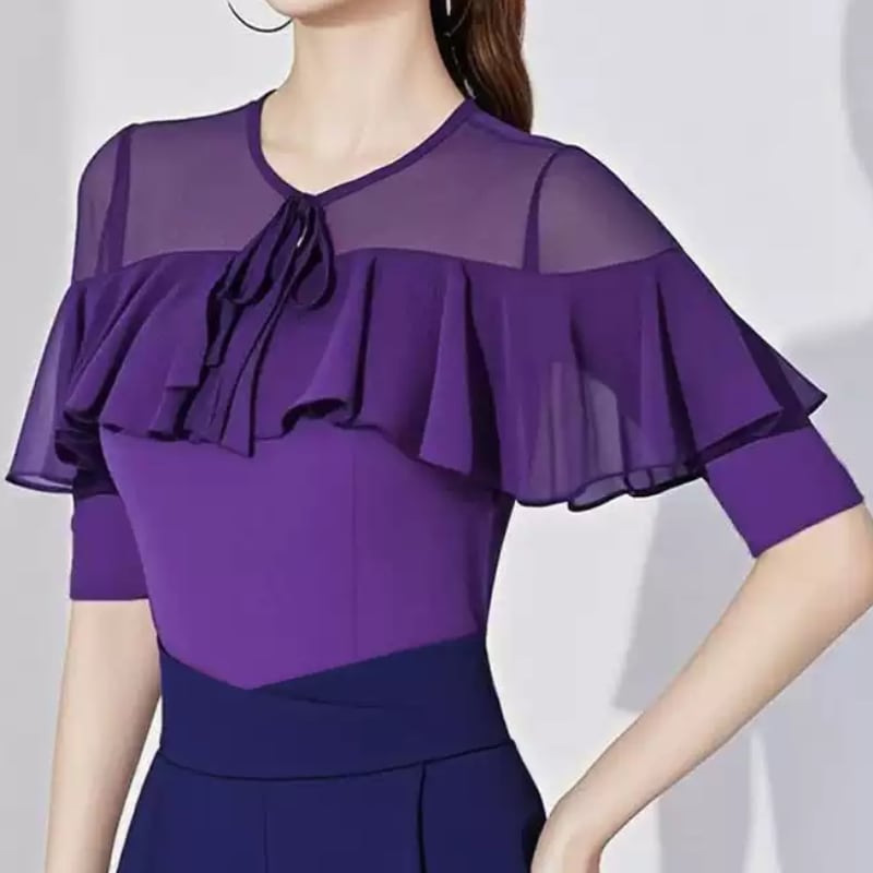 ボウタイ ハーフスリーブ デザインカットソー ds1255