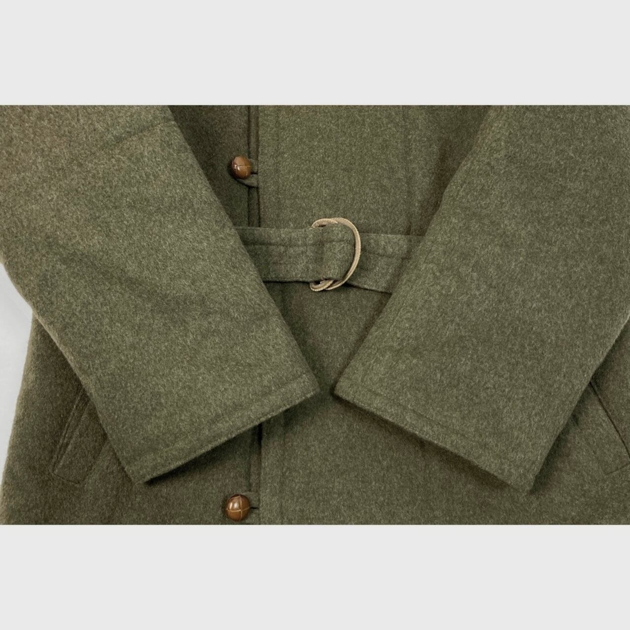 80's-90's SCHNEIDERS LODEN CLOTH BELTED COAT (Made In Austria